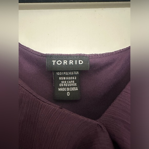 Torrid Purple Babydoll Top - Picture 2 of 3